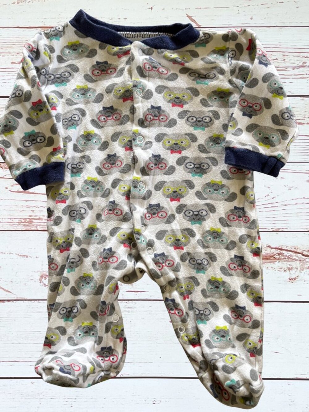 Sandy + Simon Baby Boy 3-6M Footie Pajamas Puppy Print Sleep & Play